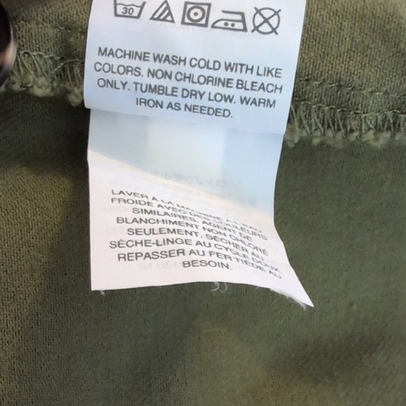 Madewell Olive Hunter Green Button-Front Mini Skirt - Size 4 - Picture 6 of 7